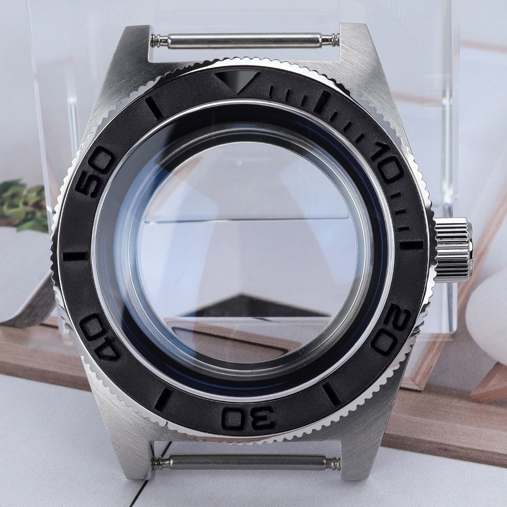 STEEL Diver Bezel 40mm Watch Cases Sapphire 62MAS Style For Seiko NH35 Movement