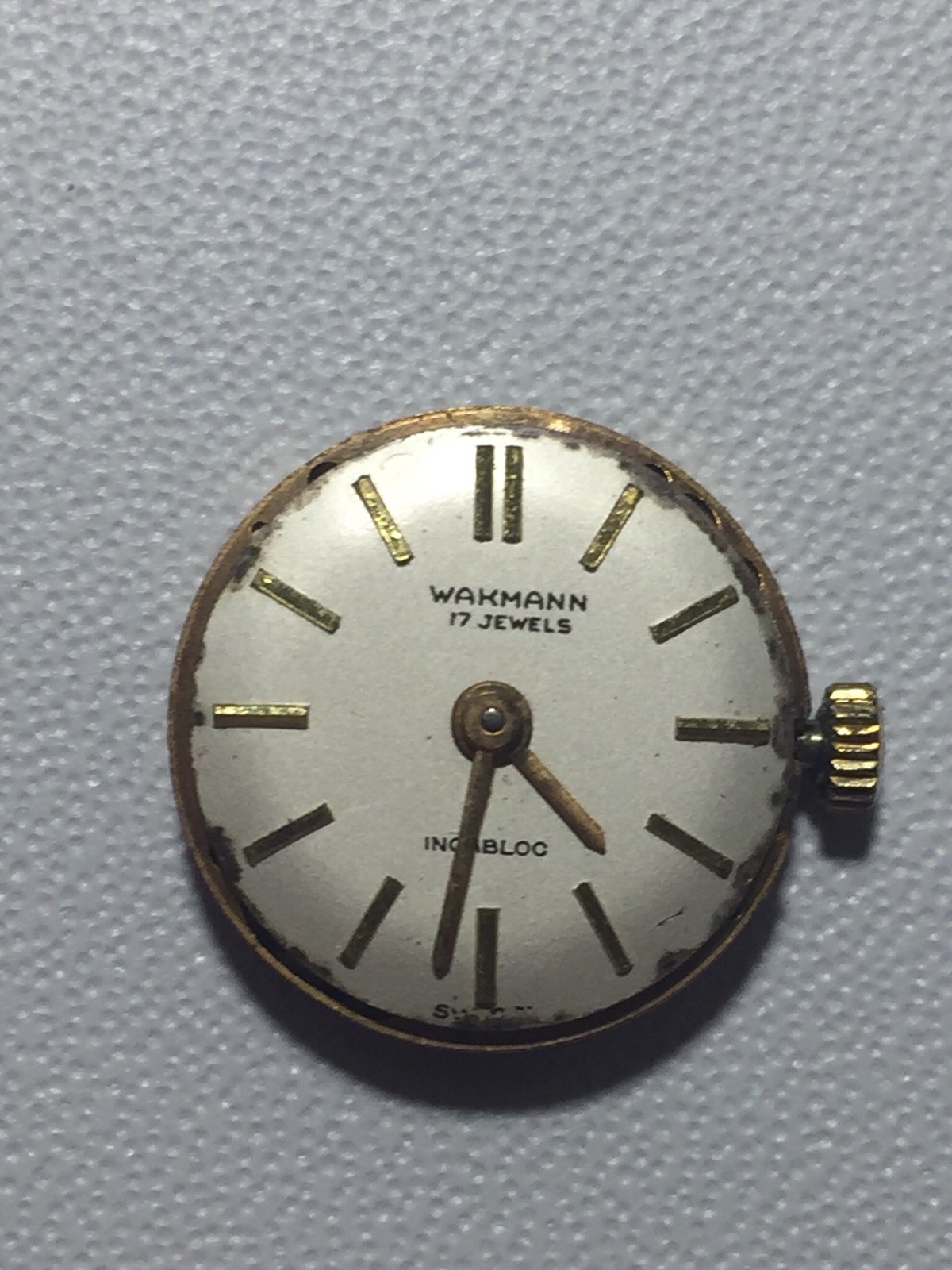 Antique Wakmann Wrist Watch Movement Steampunk 17 Jewels Swiss Amko Watch Co