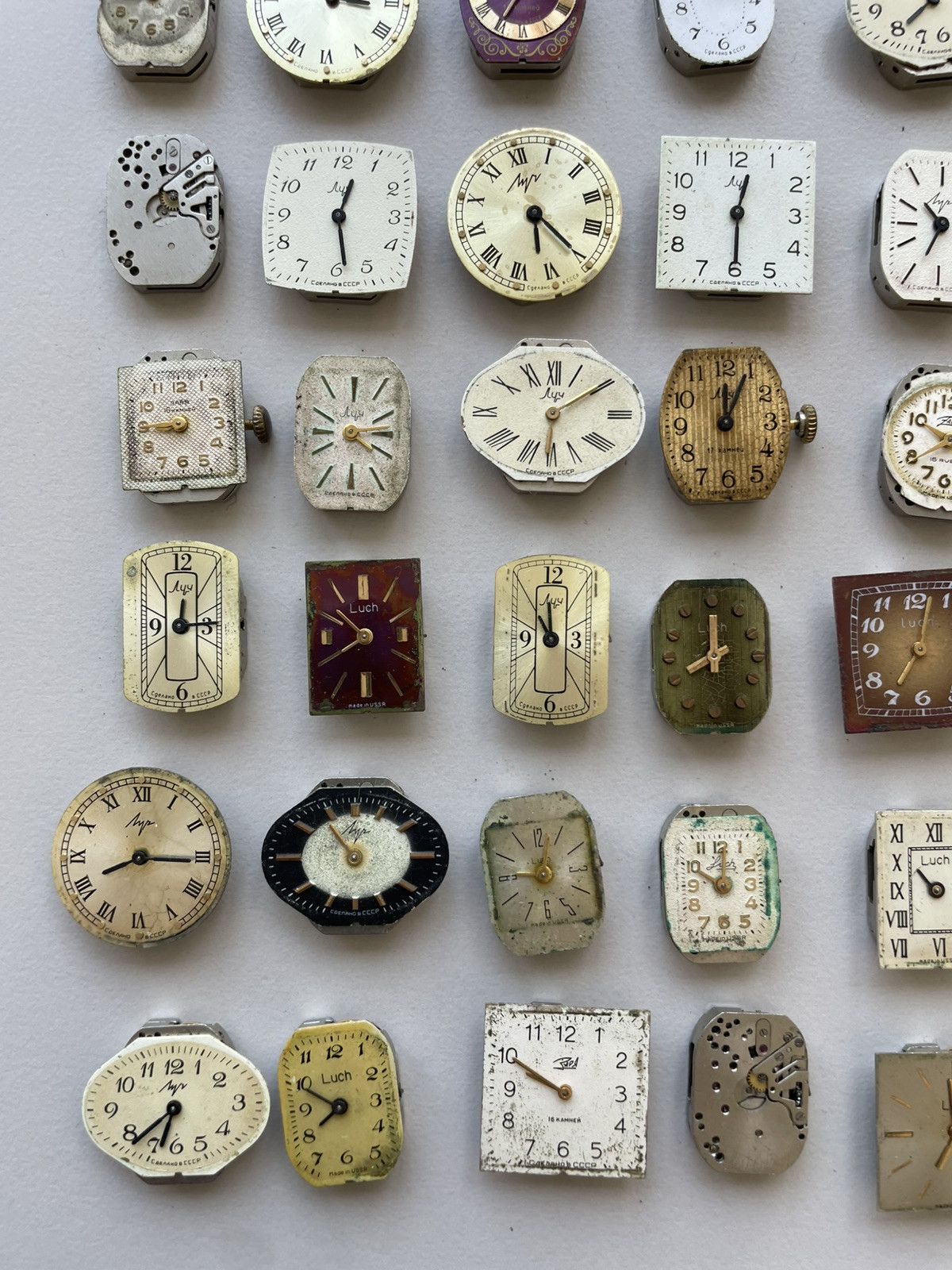90 Pcs Mechanisms Soviet Woman Watch Movements 14×18 Steampunk Art repair DIY