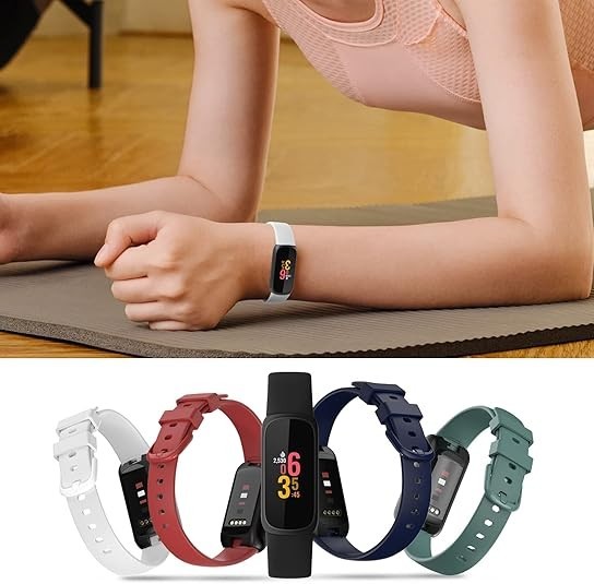 10 Pack Compatible with Fitbit Inspire 3 Bands,Soft Sport Bands Sil… Fast Ship