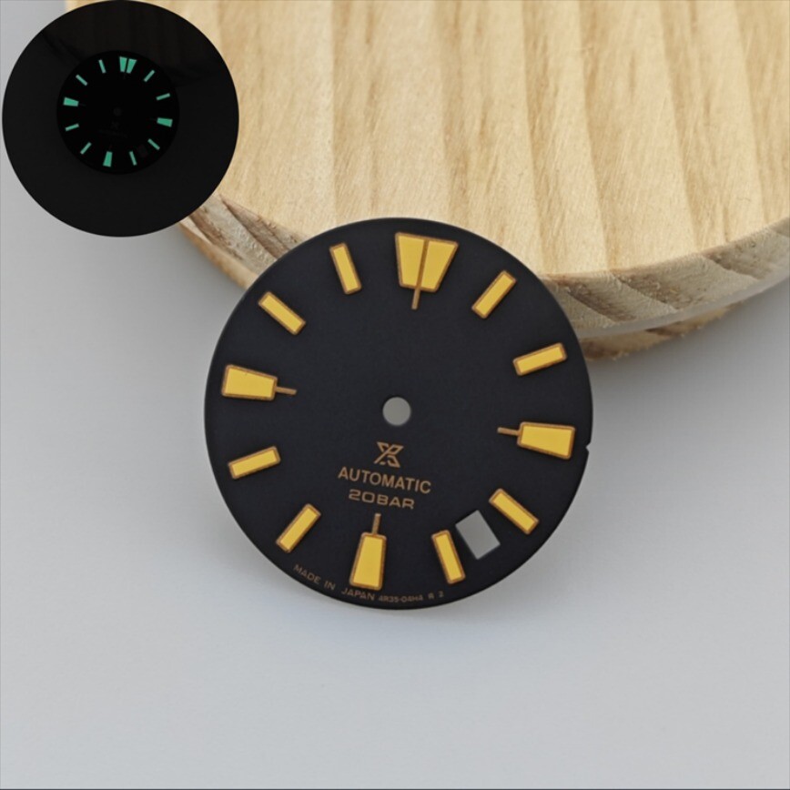 NH35 Dial 28.5mm Vintage Dial Green Luminous Fits NH35 NH36 Movement Watch Dial