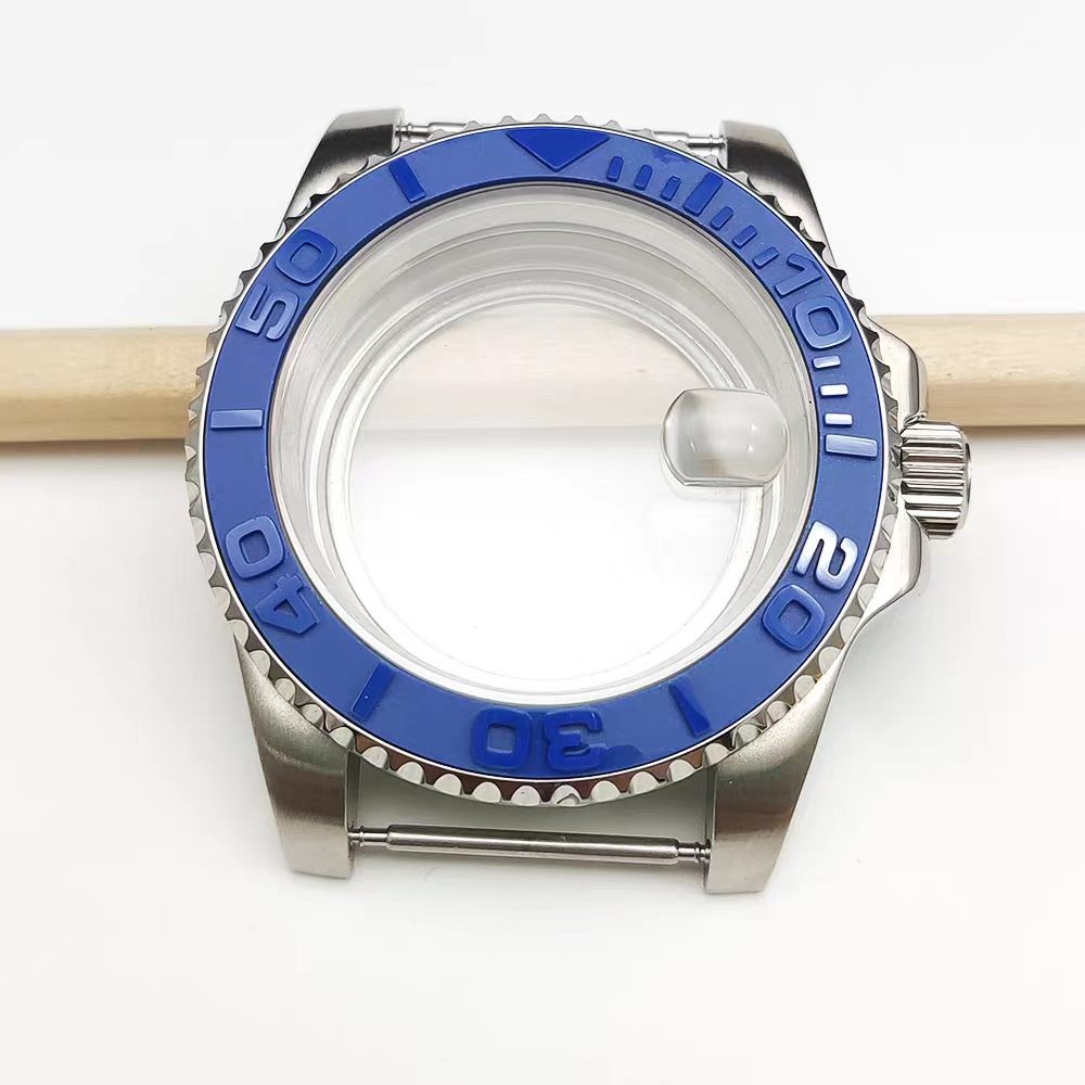 Fit NH34 NH35 NH36 Sapphire Glass Watch Case BLUE Dial Transparent Base Case