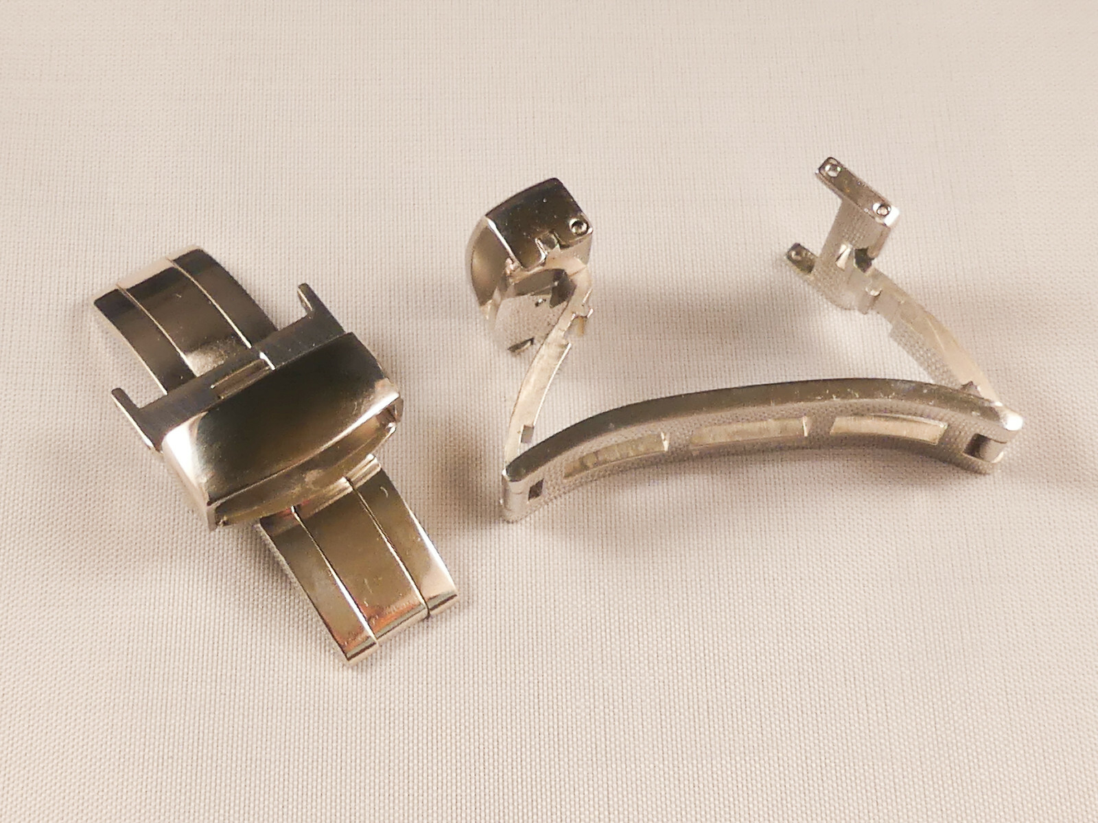 14mm Polished Stainless Steel BUTTERFLY Deployant Clasp Buckle