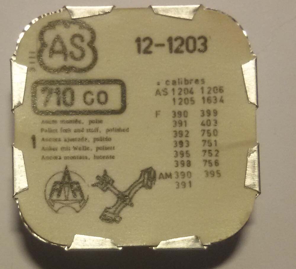 AS CAL. 1203-1208, 1263, 1266, 1267, 1634 ANCHOR PART No. 710 ~NOS~