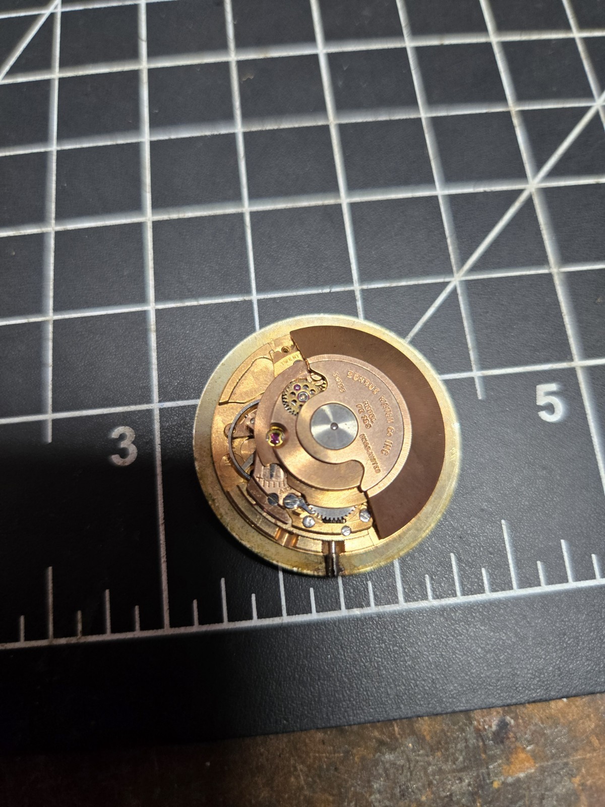 benrus automatic selfwinding watch movement 3 star fe 2d5 25 jewel 25j vintage