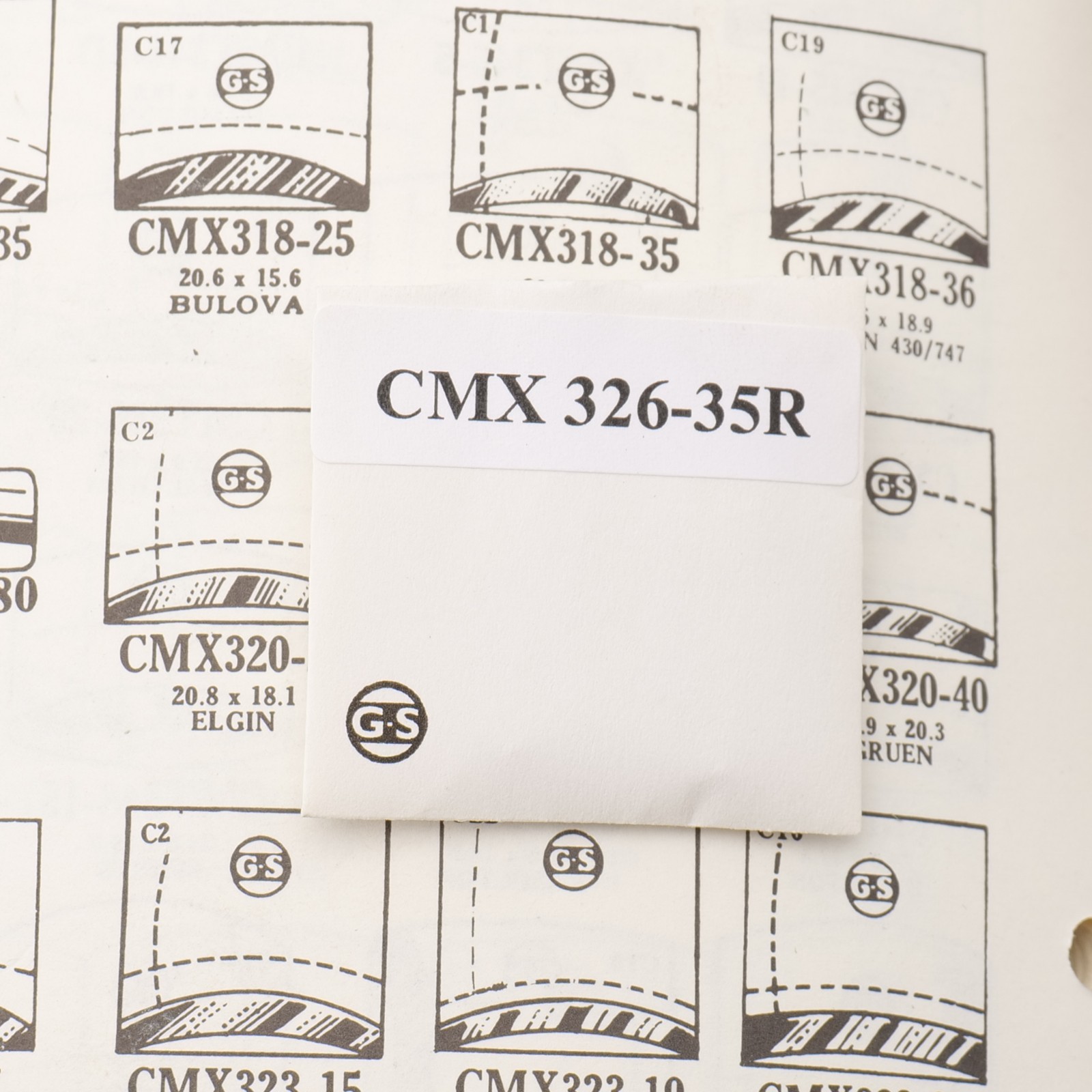 Vintage GS CMX326-35R Crystal Bulova 1150D 21.6 x 17.6 New Old Stock Part (MX)