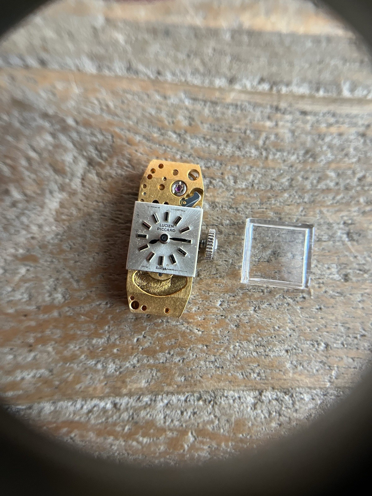 Vintage Lucien Piccard Ladies Watch Dial + Movement Collectible Estate Find