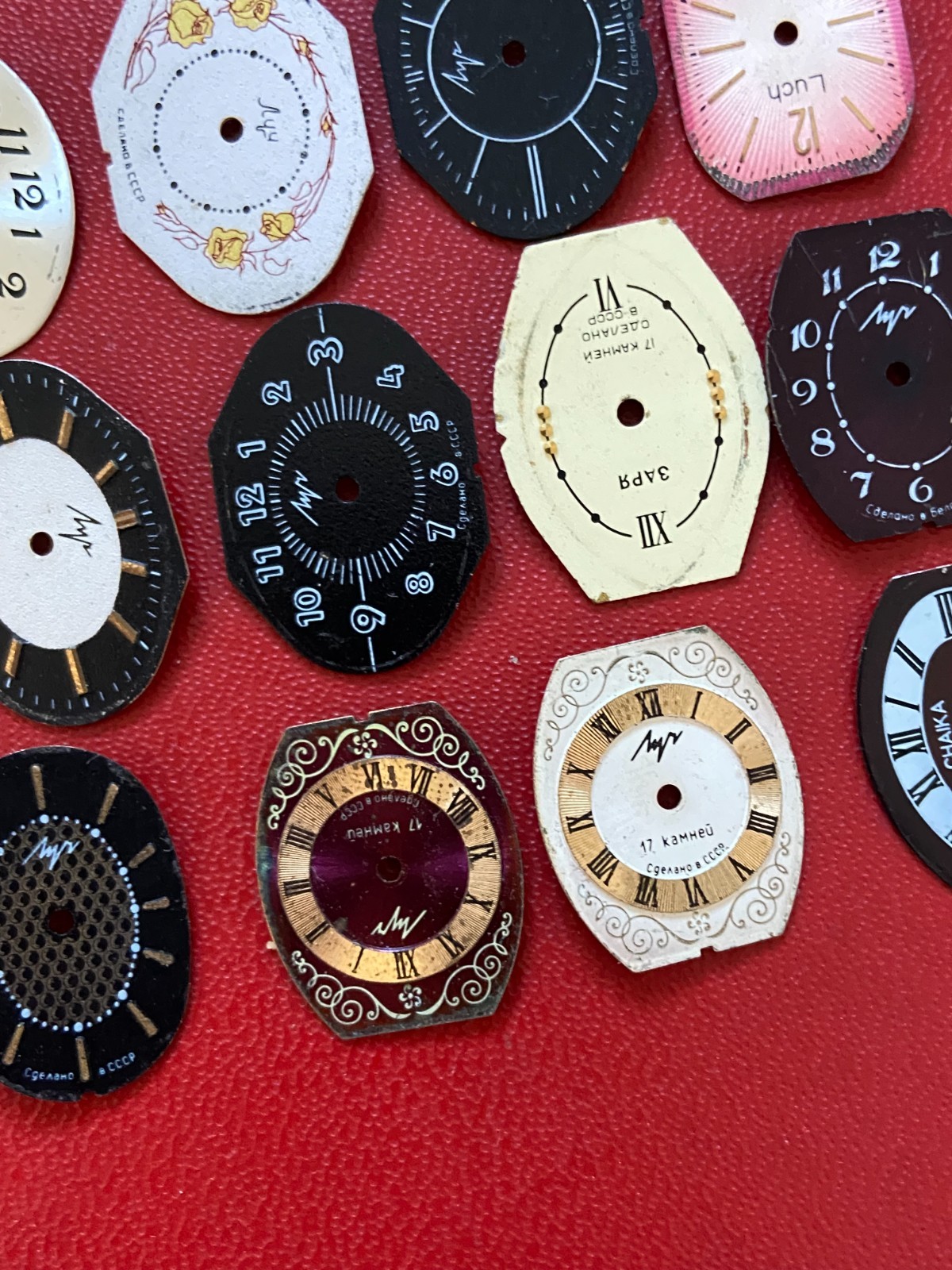 LOT of 15 Watch Faces Mixed Color Watch Vintage Dial Steam Punk