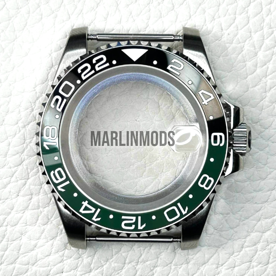 40mm Ceramic Bezel Watch Sub Case 20ATM Sapphire Glass For NH35/36 4R35 Movement