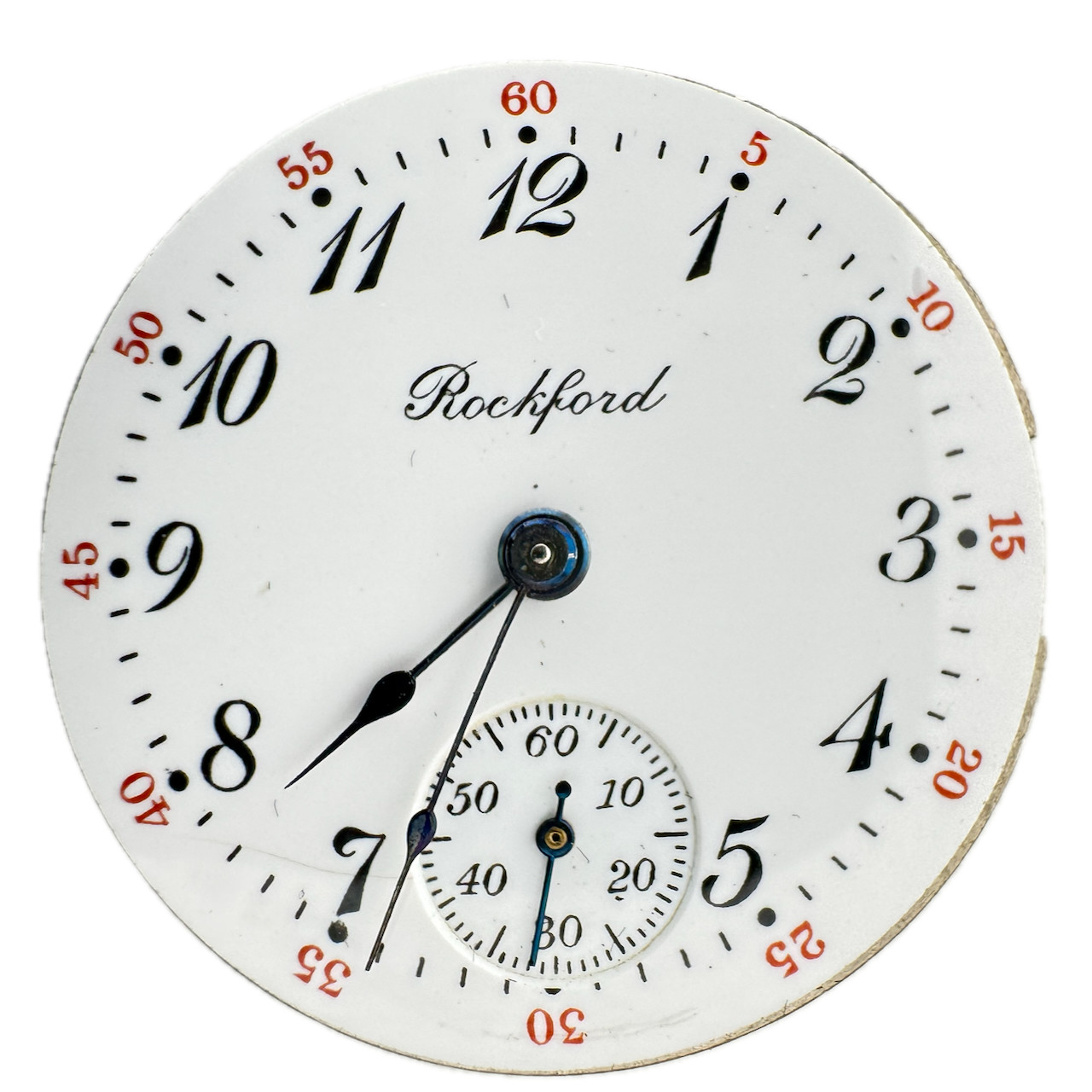 Antique 0s 1913 Rockford Breguet Numerals Hunter Pocket Watch Movement 184 USA