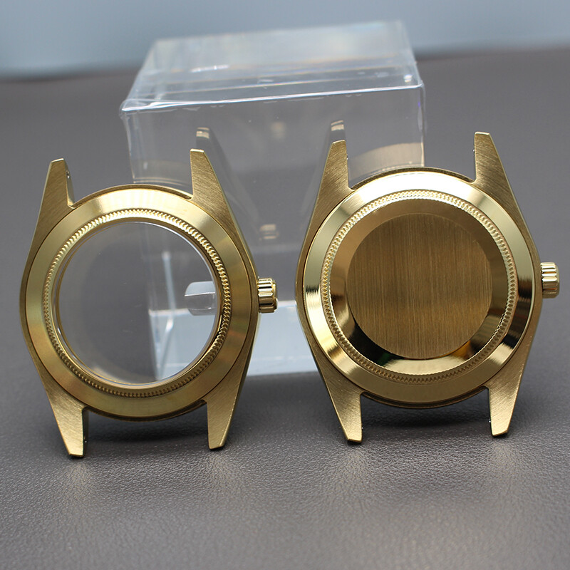 36mm/40mm Golden Luxury Watch Case Sapphire Glass For Seiko Nh35 Nh36/38Movement