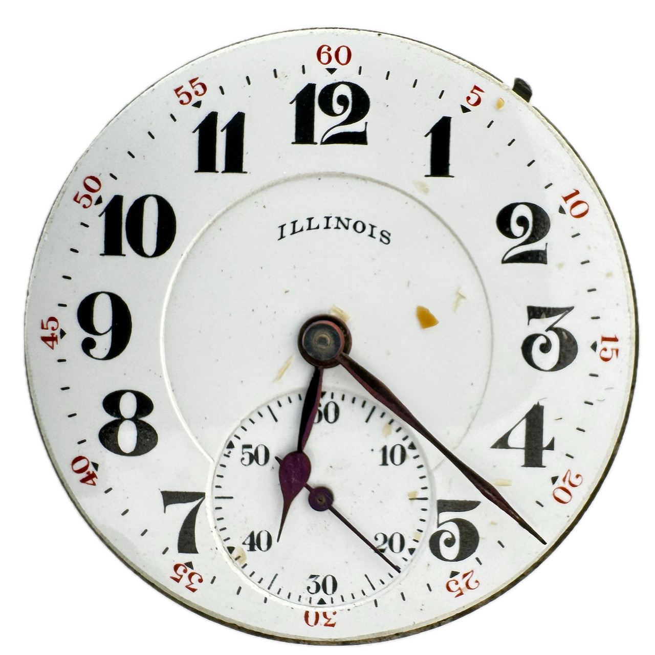 Antique 16s Illinois Pinstripe Double Sunk Mechanical Pocket Watch Movement 706