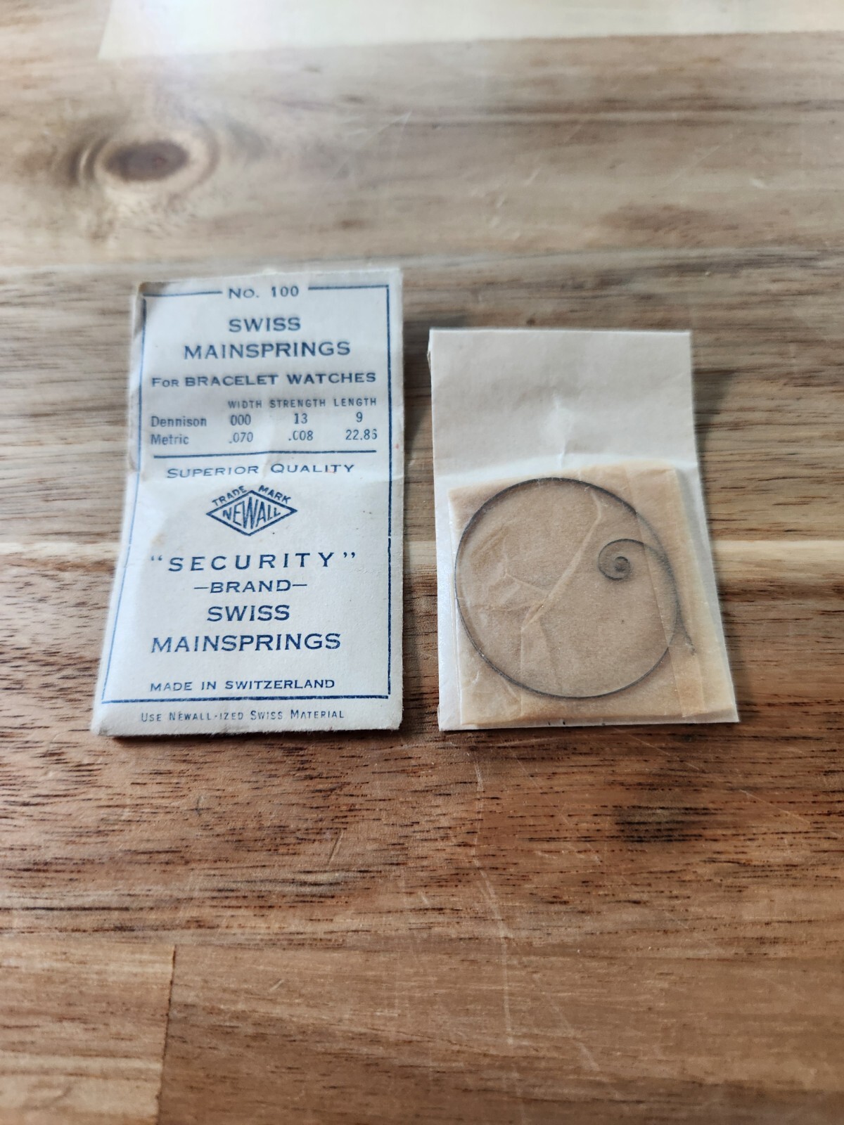 Newall Steel Wristwatch Mainspring 100, 000 x 13 x 9 / .070 X .008 X 22.85