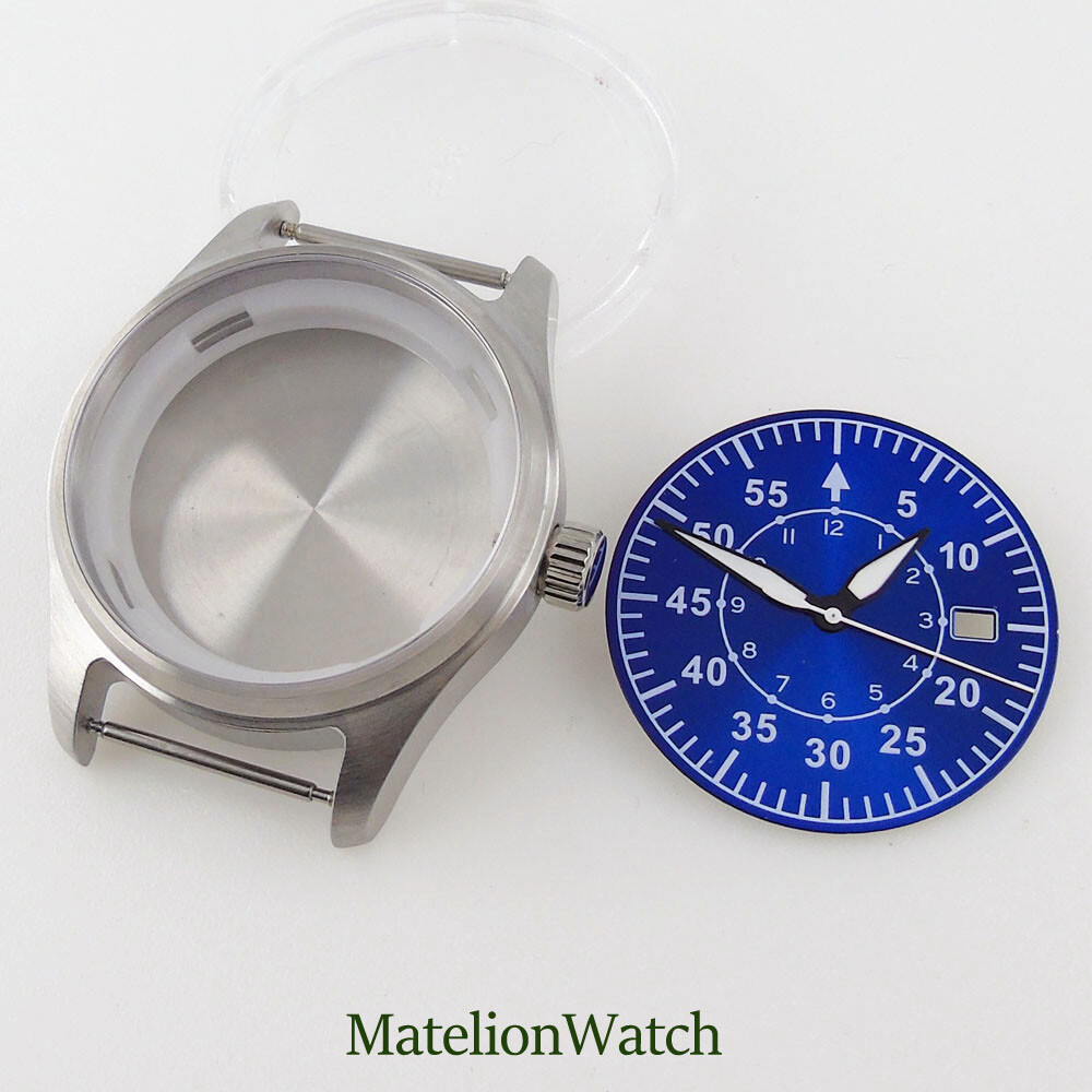 39mm Watch Case Fit NH35 NH35A Dial Hands Parts Sapphire Glass 200M Waterproof