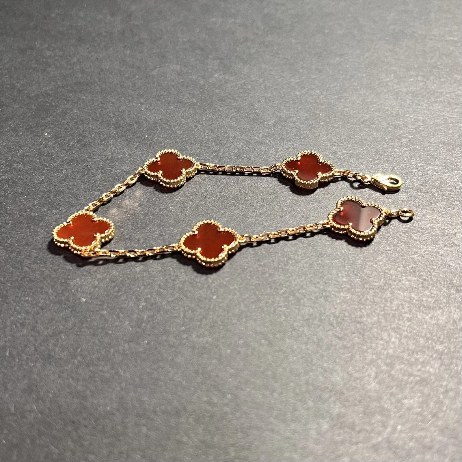 Red & Rose Gold Plated Lucky Bracelet – 7.5″ Adjustable+ Gift Box Included