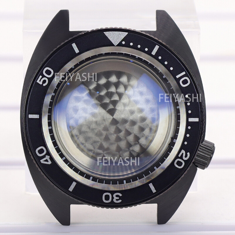Black Seiko nh35 watch case parts Modified Seiko Turtle 009 Mod For Seiko nh36