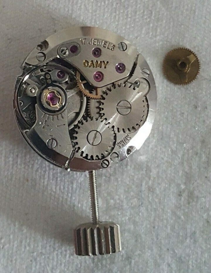 CAMY (ETA Caliber 2412) Wind-up Movement Hour Wheel Height 1.25mm + Dial + Hands