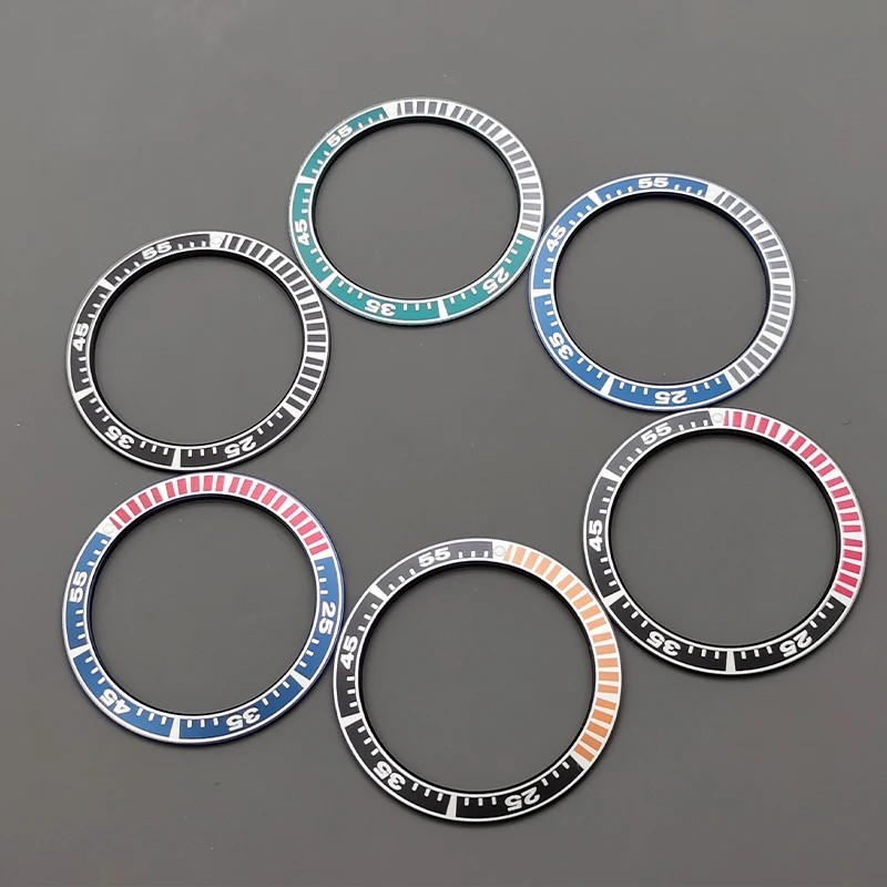 Flat Aluminium Watch Bezel Insert Ring For King Samurai Watch Case 40mmx31.5mm
