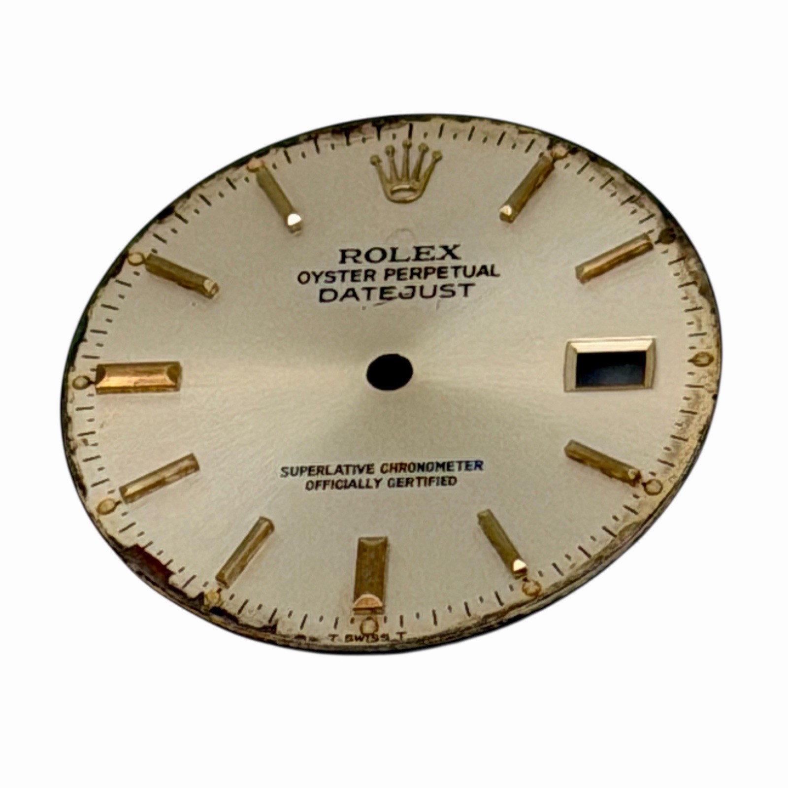 ROLEX OYSTER PERPETUAL DATEJUST WATCH DIAL. 100% AUTHENTIC, ALL ORIGINAL!