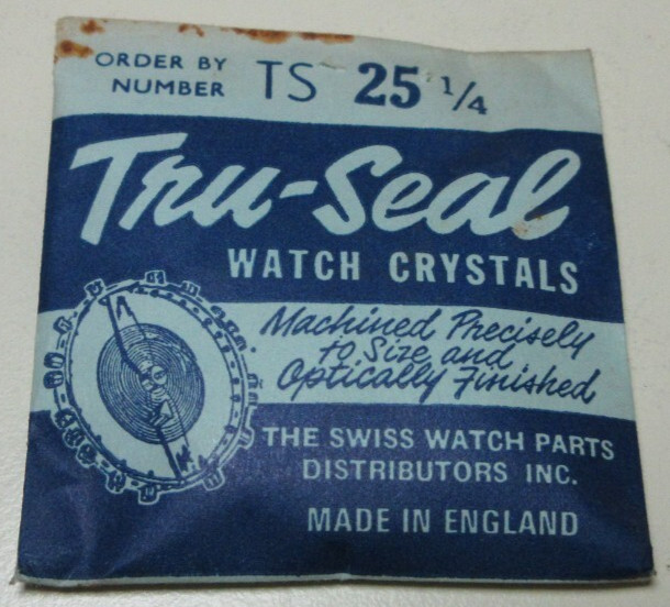 TRU-SEAL ROUND WATCH CRYSTAL WATCHMAKER REPLACEMENT PART TS-25 1/4 #71