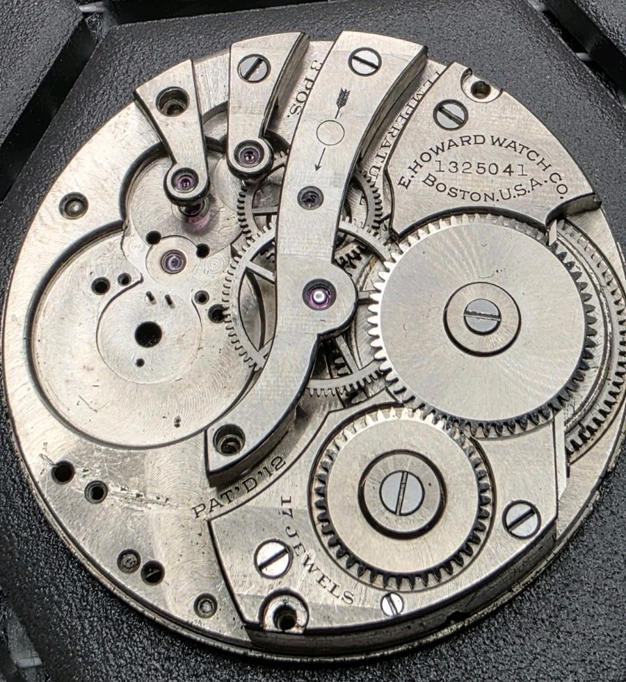 E. Howard Series 7 12S 17J 1912 Open Arrow Antique Pocket Watch Movement
