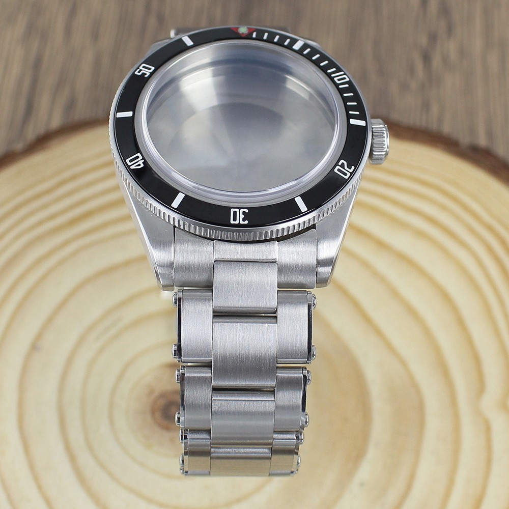 Sapphire 39mm Diver Watch Case+Fine Steel Bracelet 10ATM For Seiko NH35 Movement