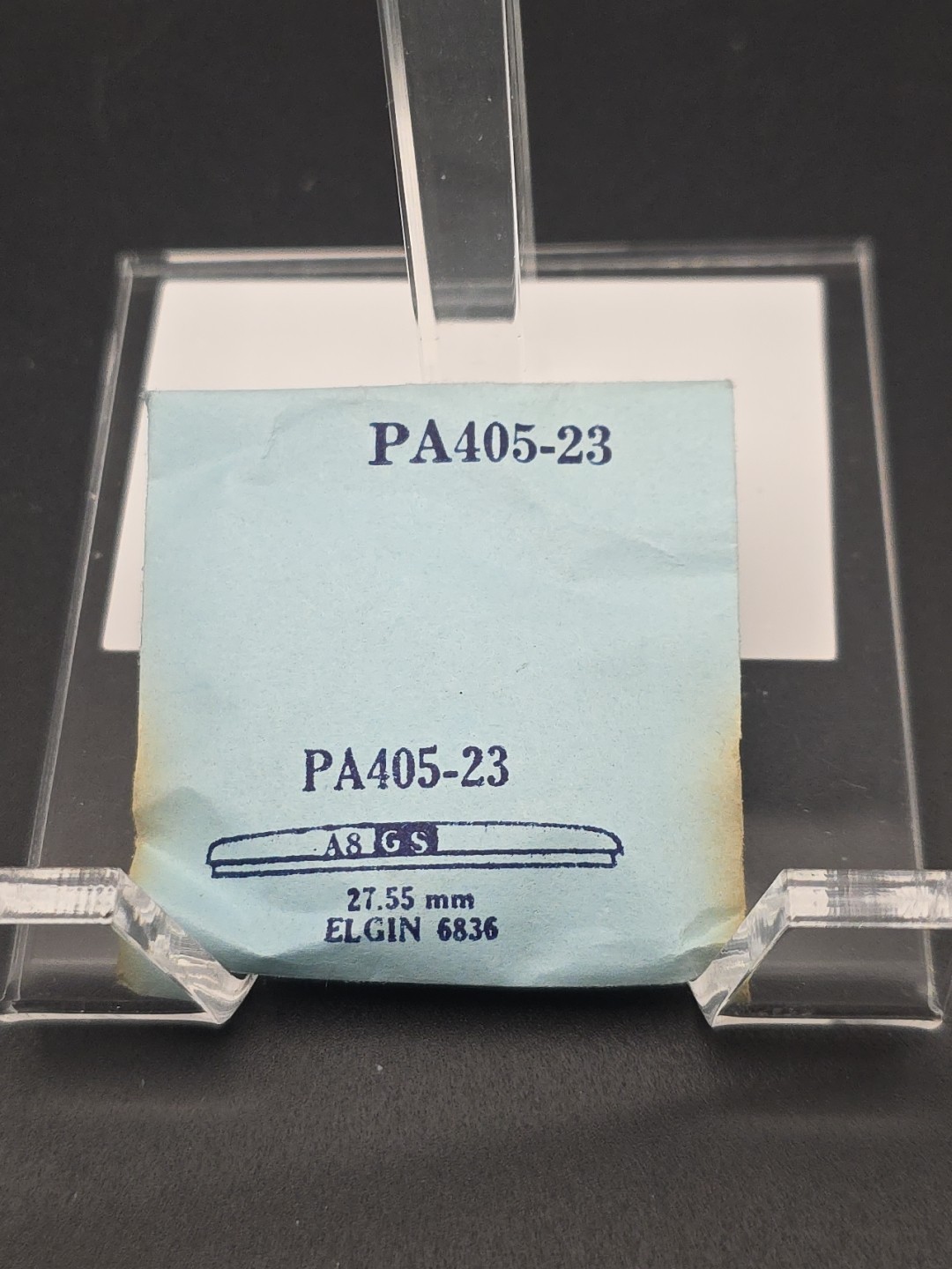 G-S Watch Crystal PA405-23 27.55mm Elgin 6836