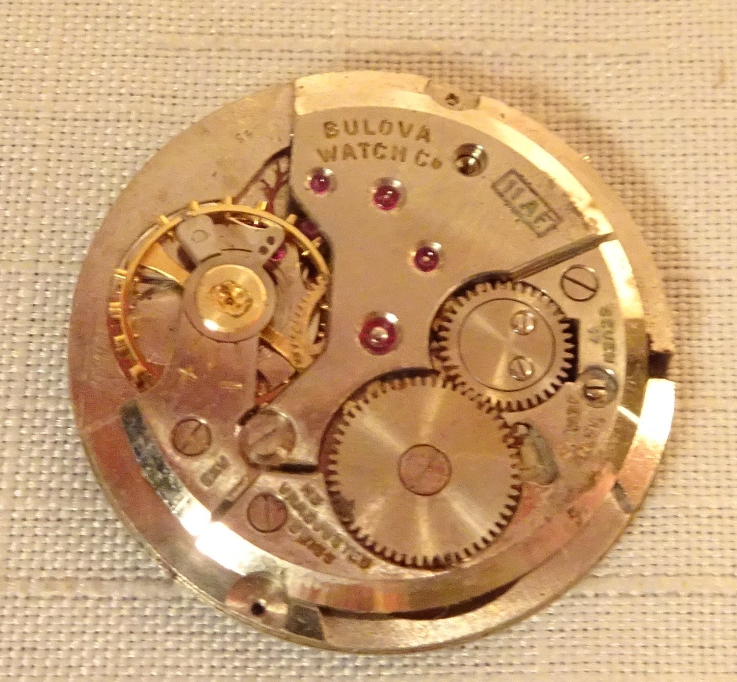 Bulova Wristwatch Movement 17J Antique Men’s 11AF Parts