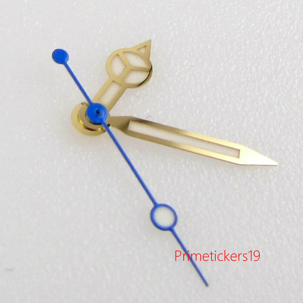 Yellow/Rose Golden Watch Hands Fit for NH35 NH36 Movement Blue/Red Second Hand