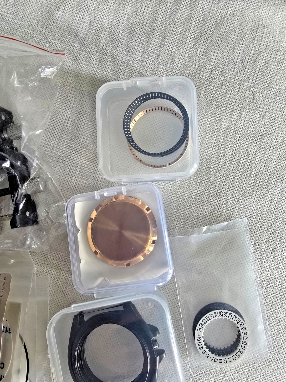 SKX NH Seiko Mod Parts Lot Case & Extras
