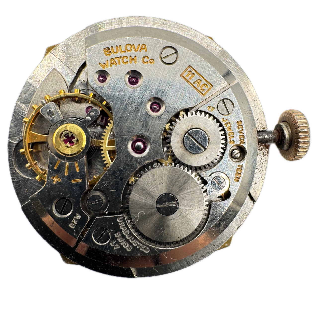 Vintage 26mm Bulova 1959 Mechanical Men’s Wristwatch Movement 11 AC Swiss