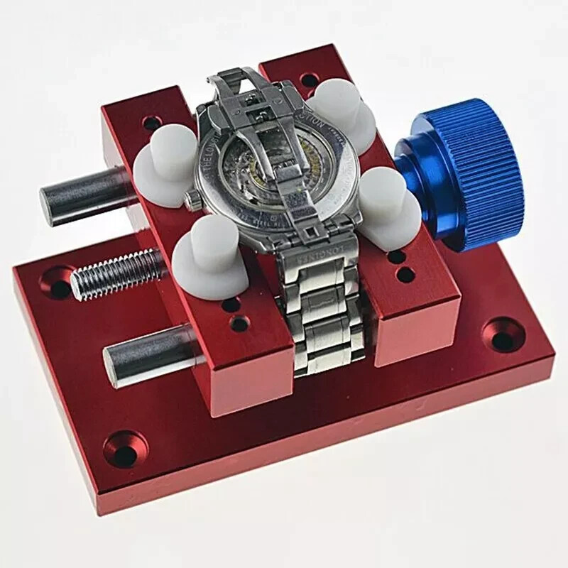 Stainless Steel Large Case Vise With Base Watch Holder For Watch Repair Metal