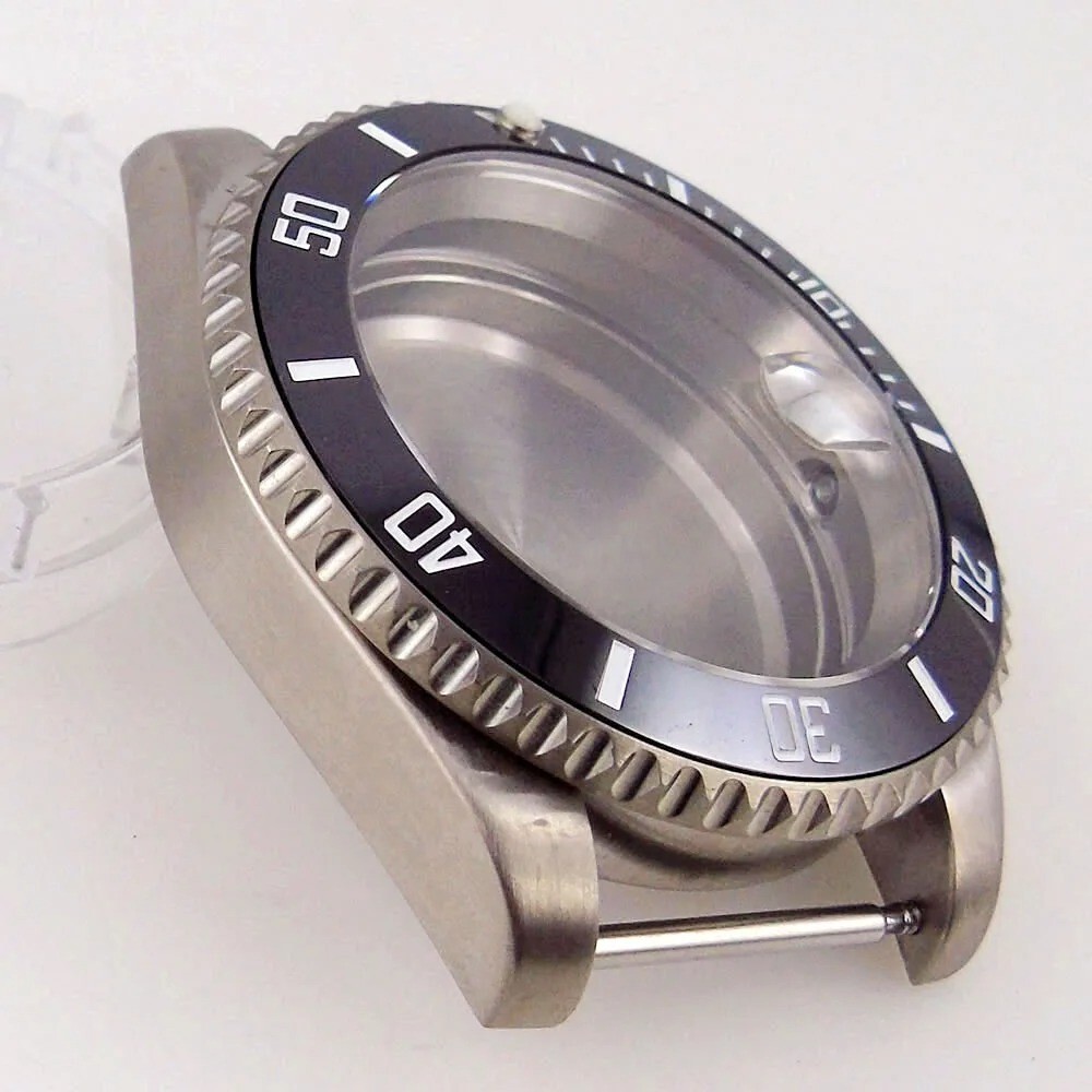 40mm 20ATM Diver Sapphire Titanium Watch Case For S NH34 NH35 NH36 ETA2824 Move