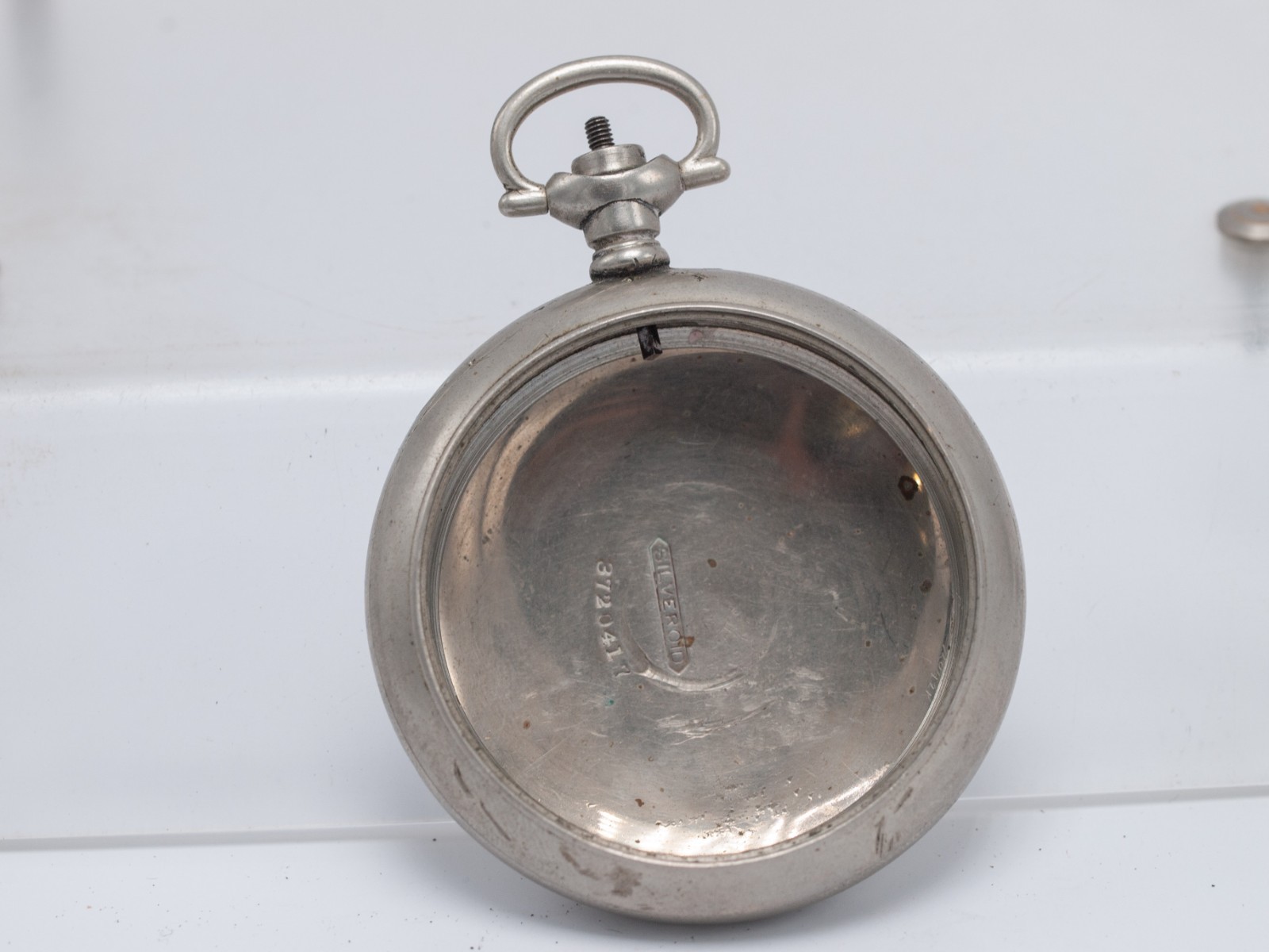 Keystone Silveroid 18s Pocket Watch Open Face Lever Set Case 54.6mm