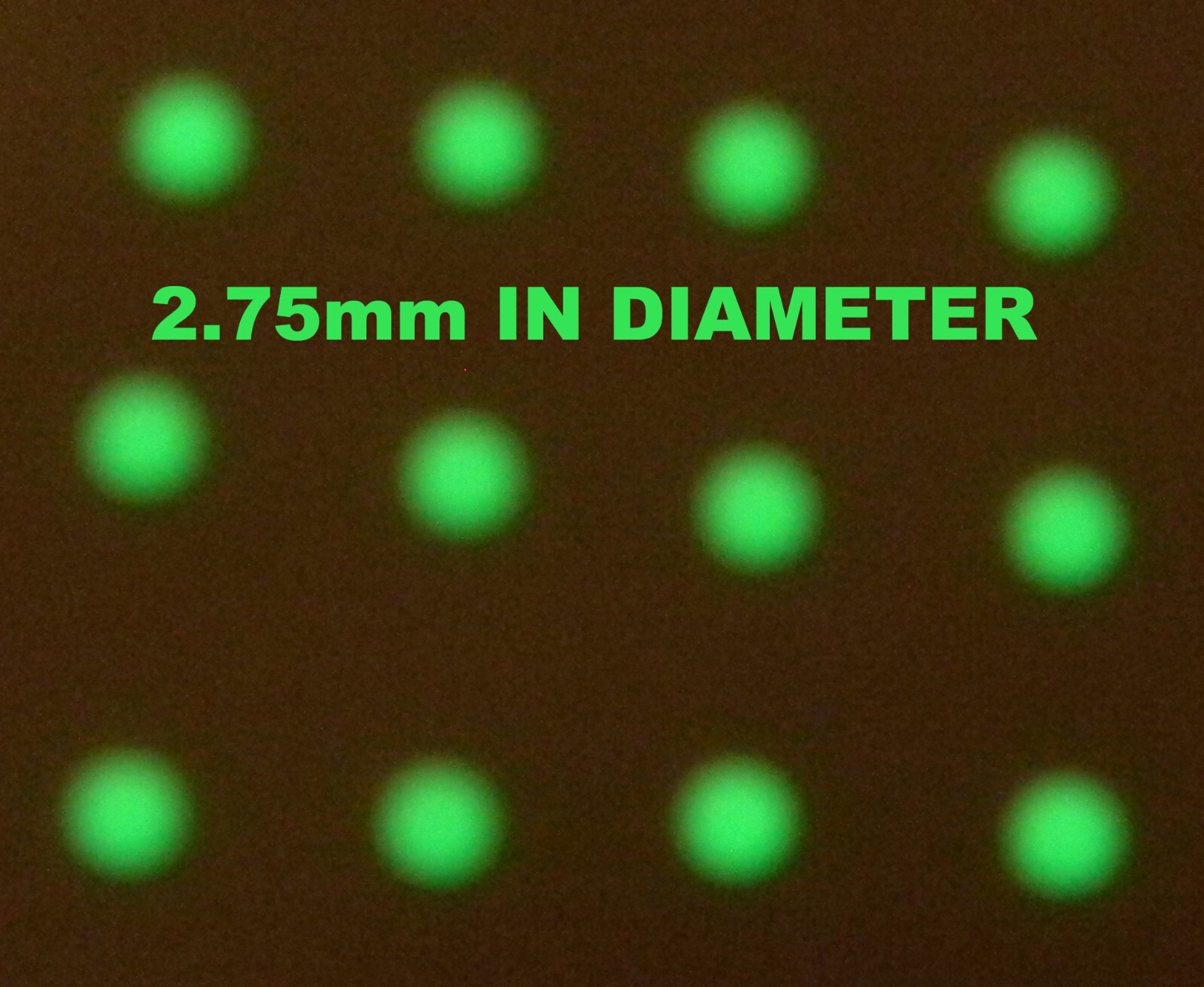Watch Grade C3 LUME Dial Hour Markers 12 pieces 2.75mm LUMINOUS Gloss Dots Round