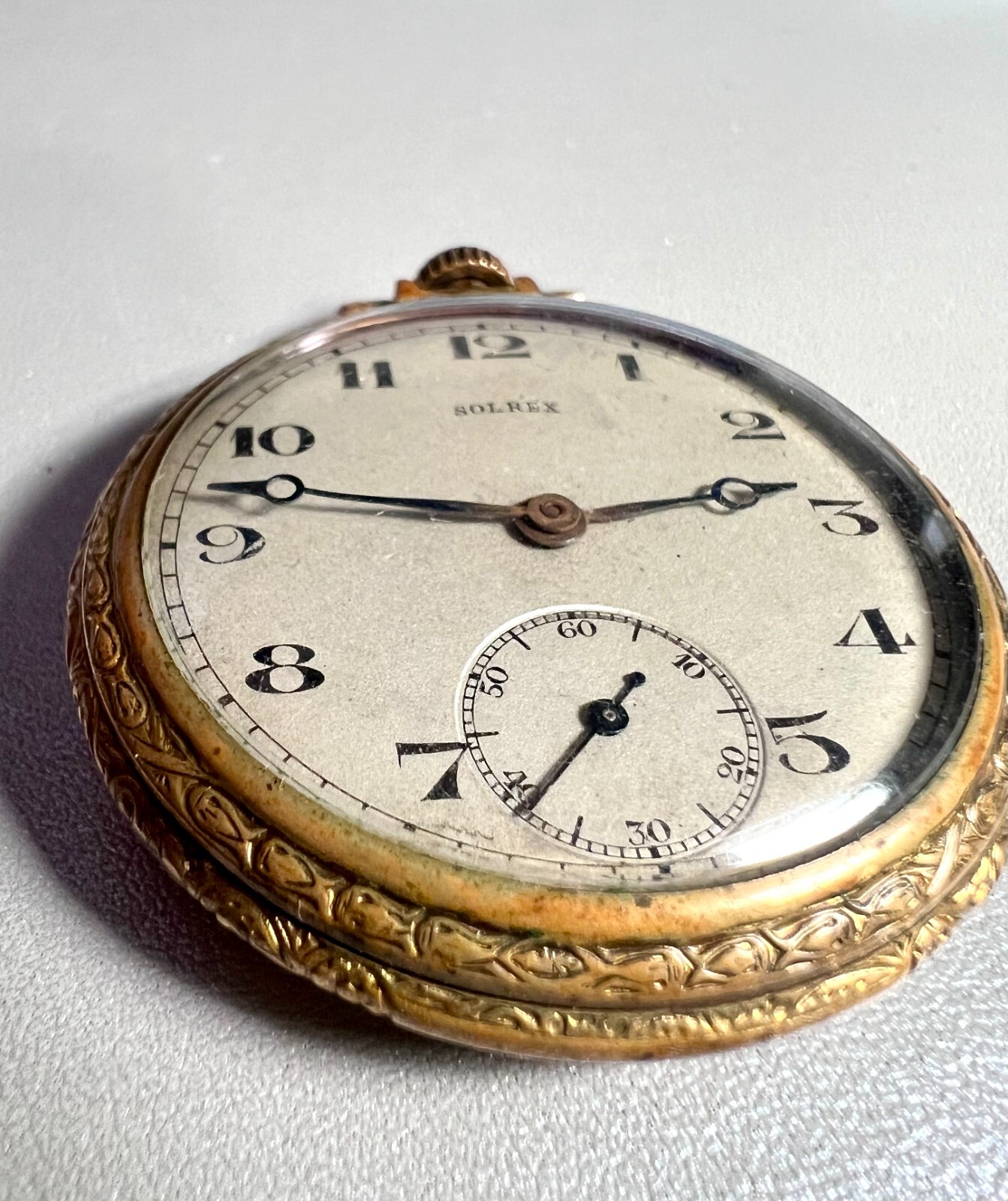 Rare Swiss Vintage SOLREX 15J Pocket Watch Swiss Movement Record W.Co.