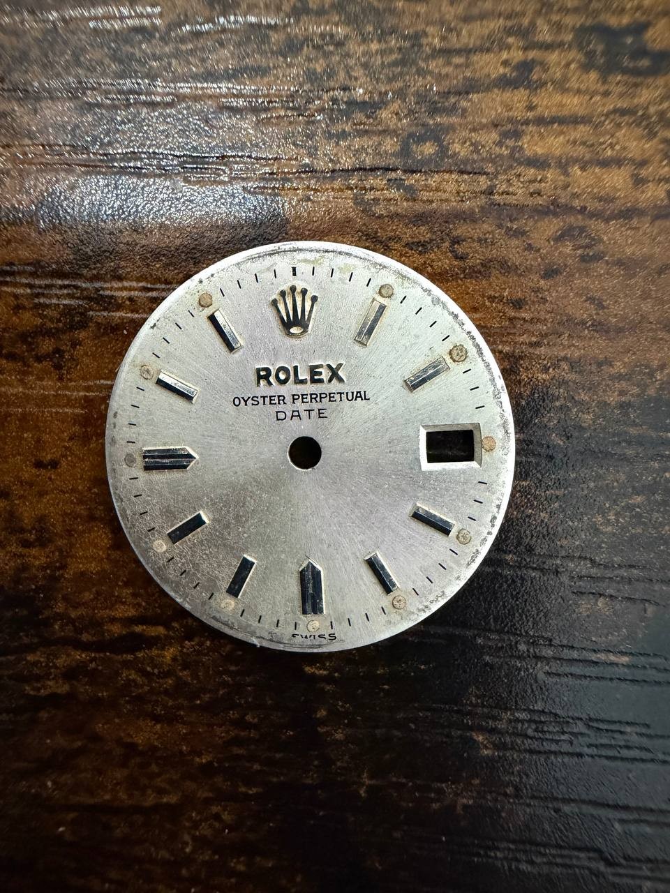 ROLEX LADIES OYSTER PERPETUAL DATE 6517 6516 6519 SILVER STICK DIAL USED COND