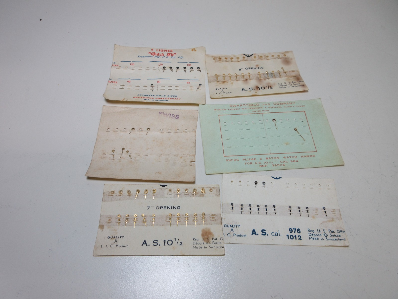 ASSORTED LOT WATCH HANDS LOT WATCHMAKER REPLACEMENT PARTS #55