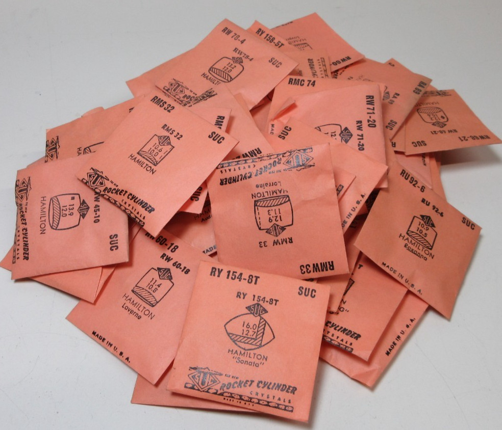 LOT OF SUC FOR HAMILTON LADIES WATCH CRYSTALS WATCHMAKER REPLACEMENT PARTS #31