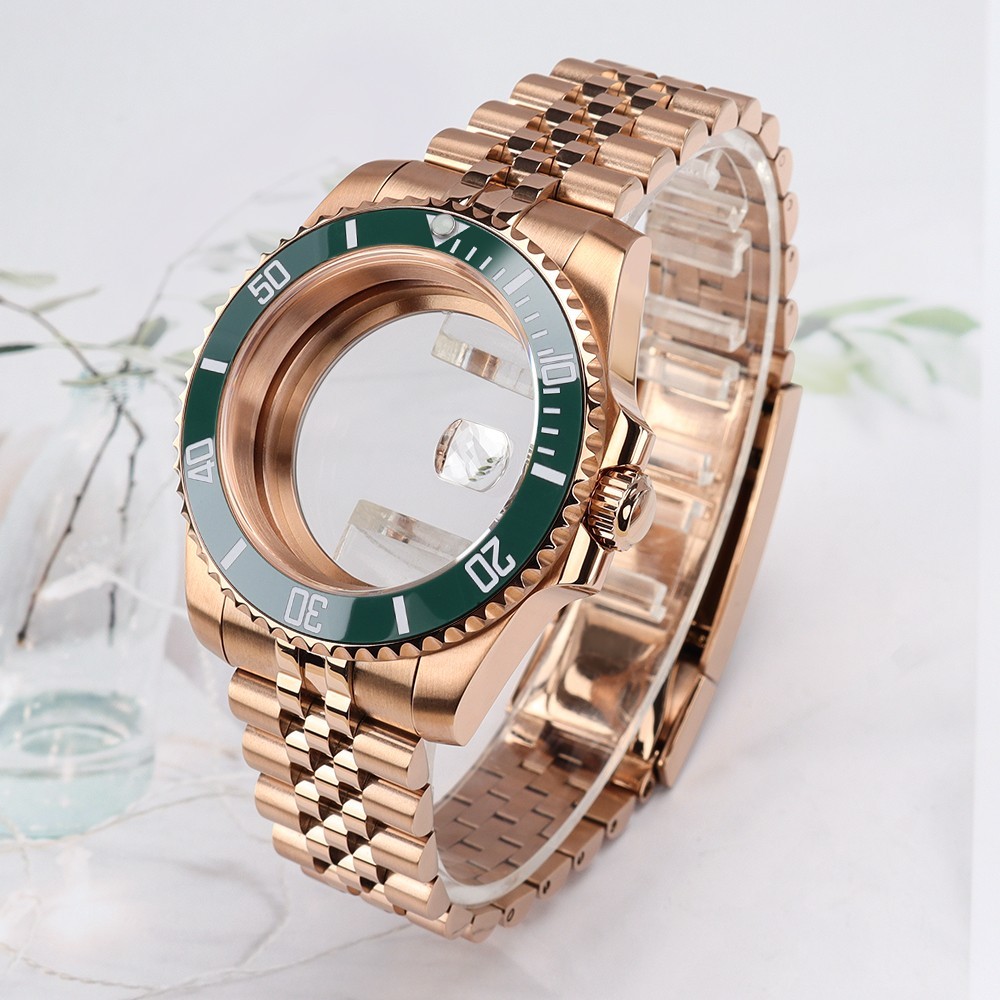 Oyster Perpetual 40mm Yacht Watch Case Bracelet 10ATM For Seiko NH35 36 Movement