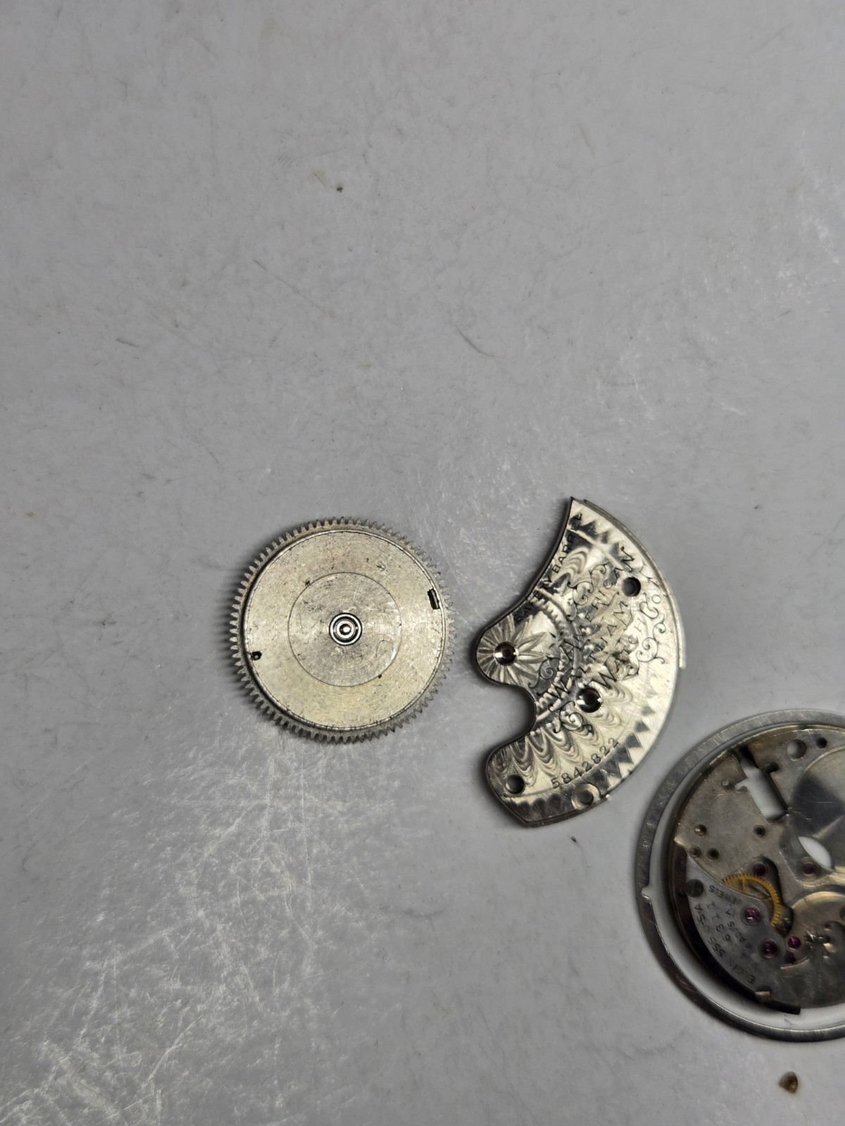 mens watch parts lot watchmaker pocket elgin 555 pilgram waltham bench sweeps