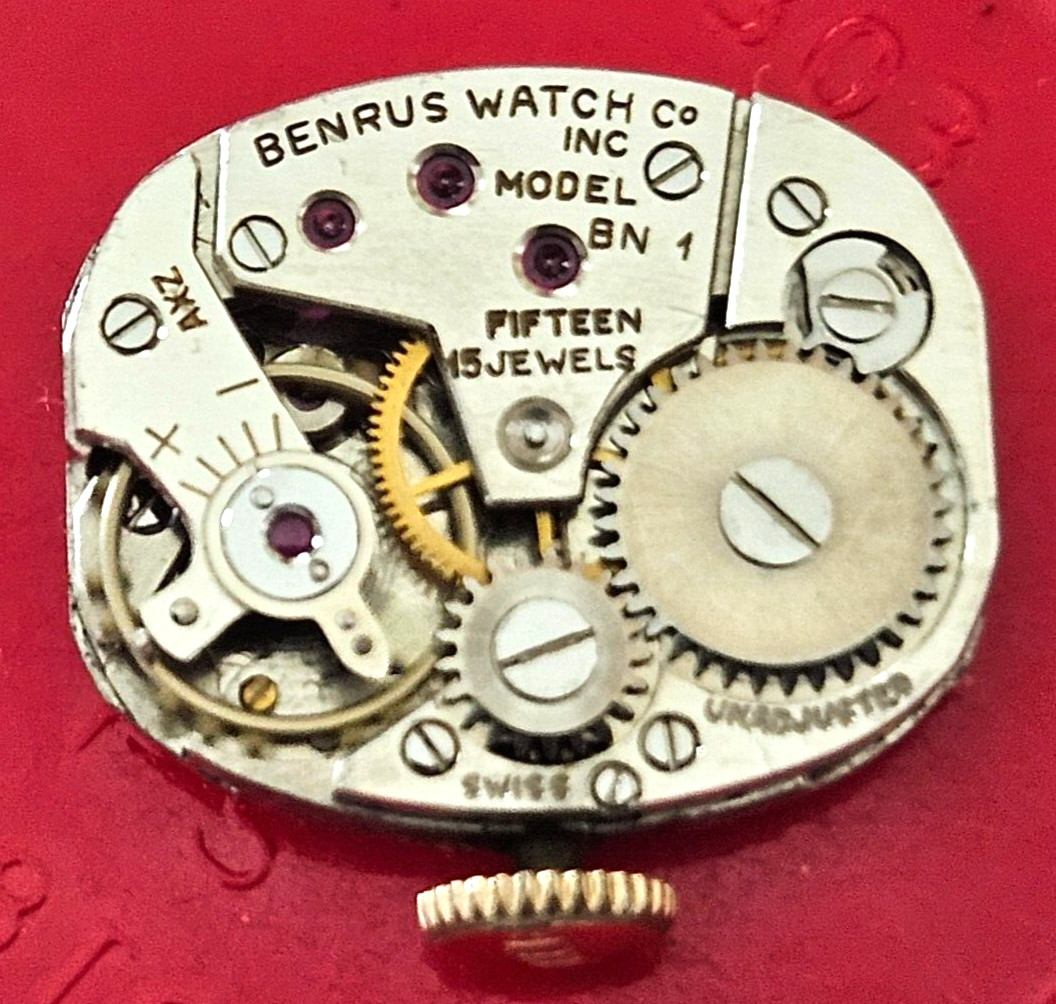 BENRUS BN1 15J SWISS WATCH MOVEMENT (BALANCE RUNS WITH ROTATION) LOT.325