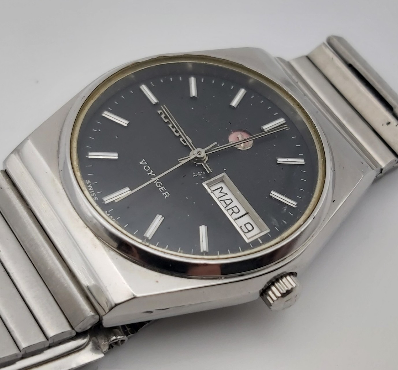 PROJECT TO FIX RADO VOYAGER DAY DATE MENS AUTOMATIC POLISHED SS WATCH 10070