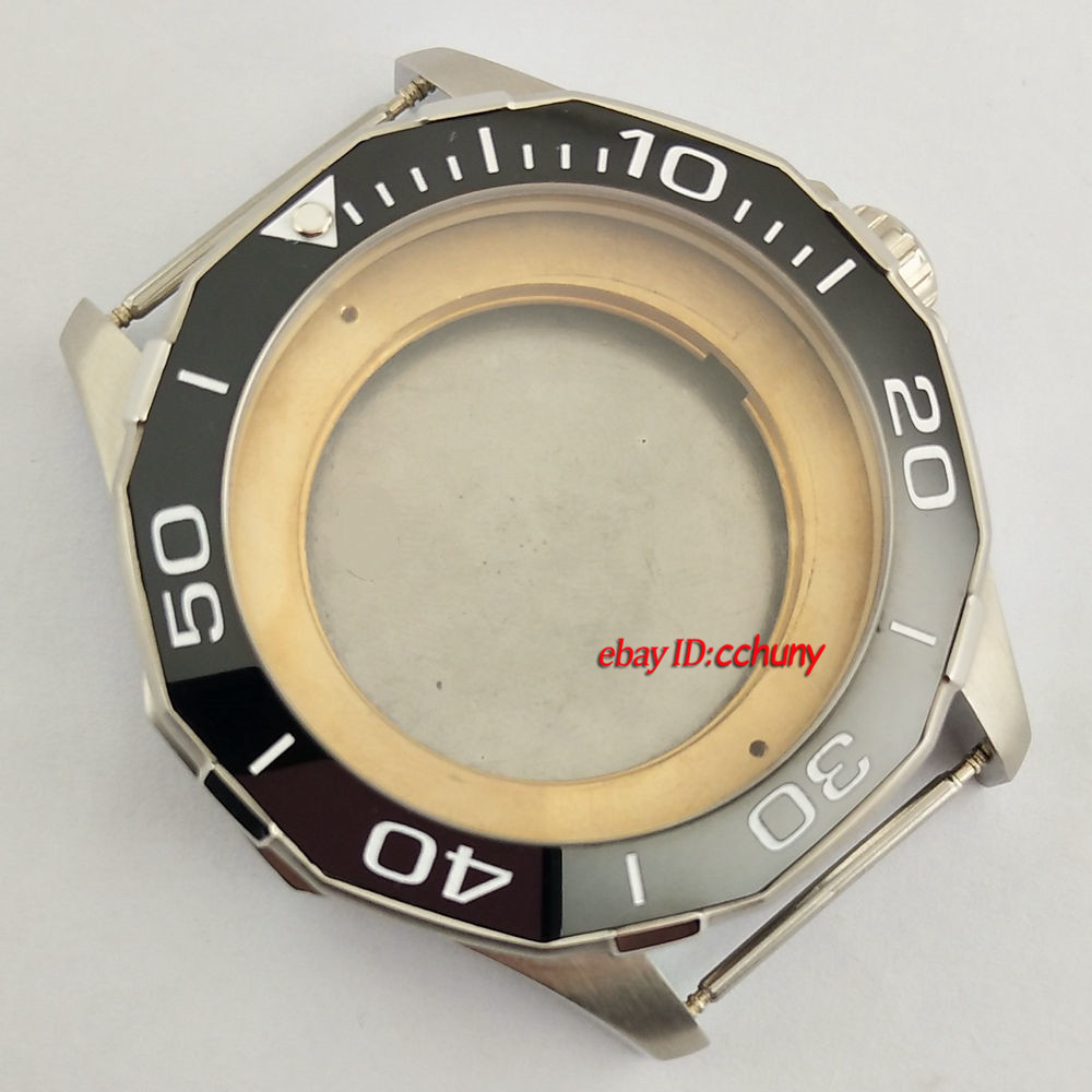 45mm Watch Case Silver Case Fit ETA 2836, Miyota 8205/8215/821A,Mingzhu2813/3804