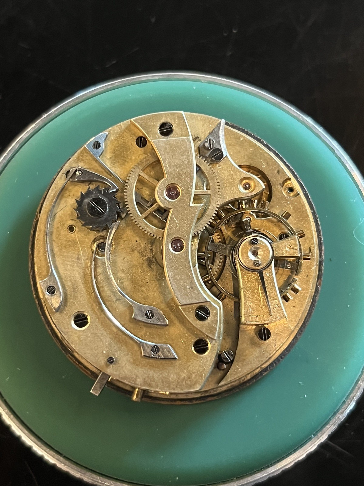 GOOD BALANCE Early Private Label Breitling Chronograph Pocket Watch Movement