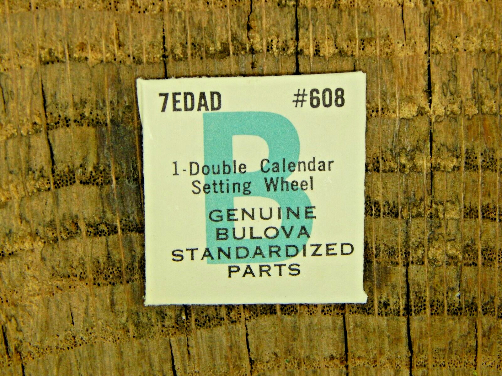 Genuine Bulova 7EDAD Double Calendar Setting Wheel 608 Watch Part NEW OLD STOCK