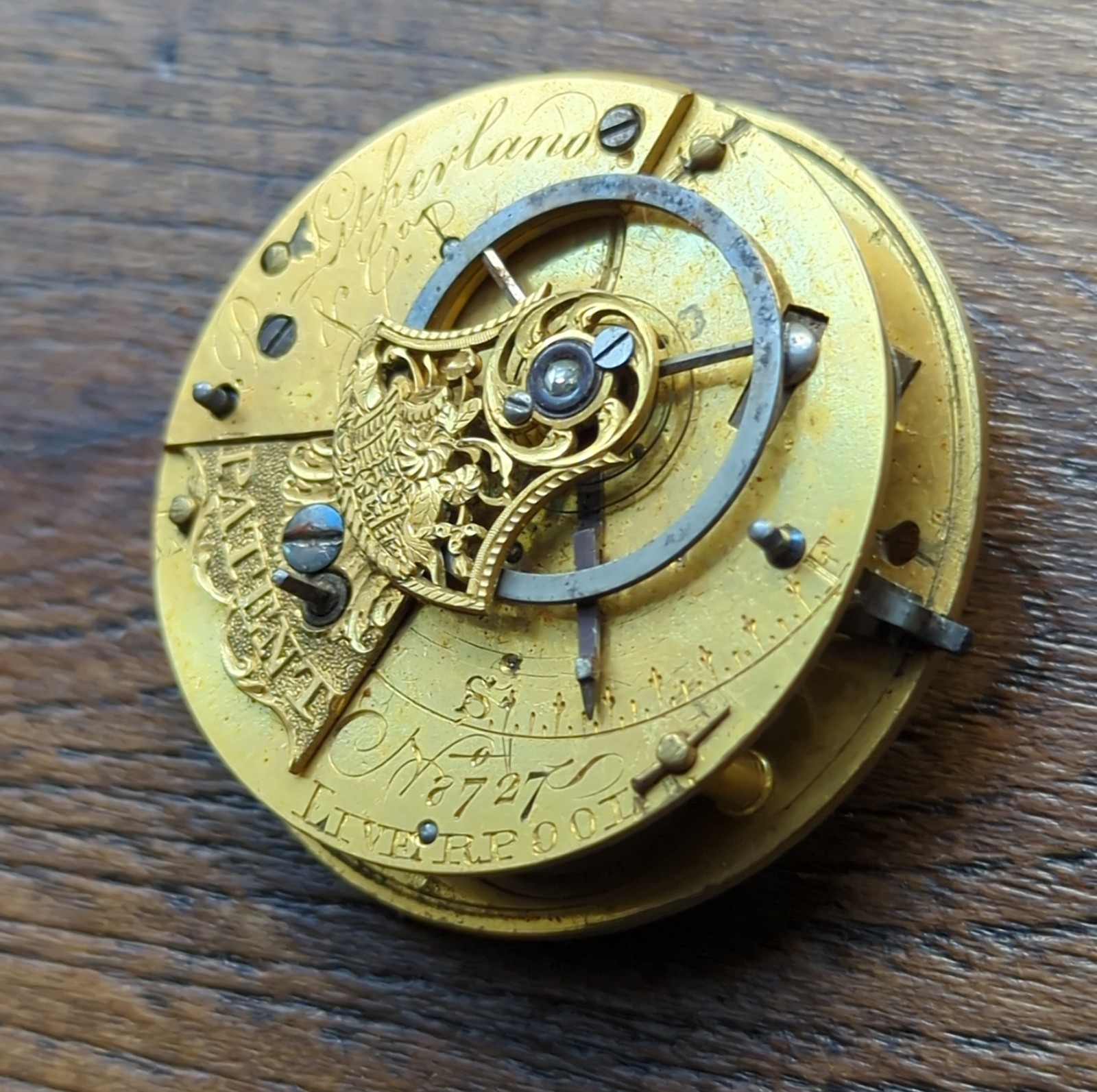 Litherland Liverpool English Rack Lever Pocket Watch Movement (AT47)