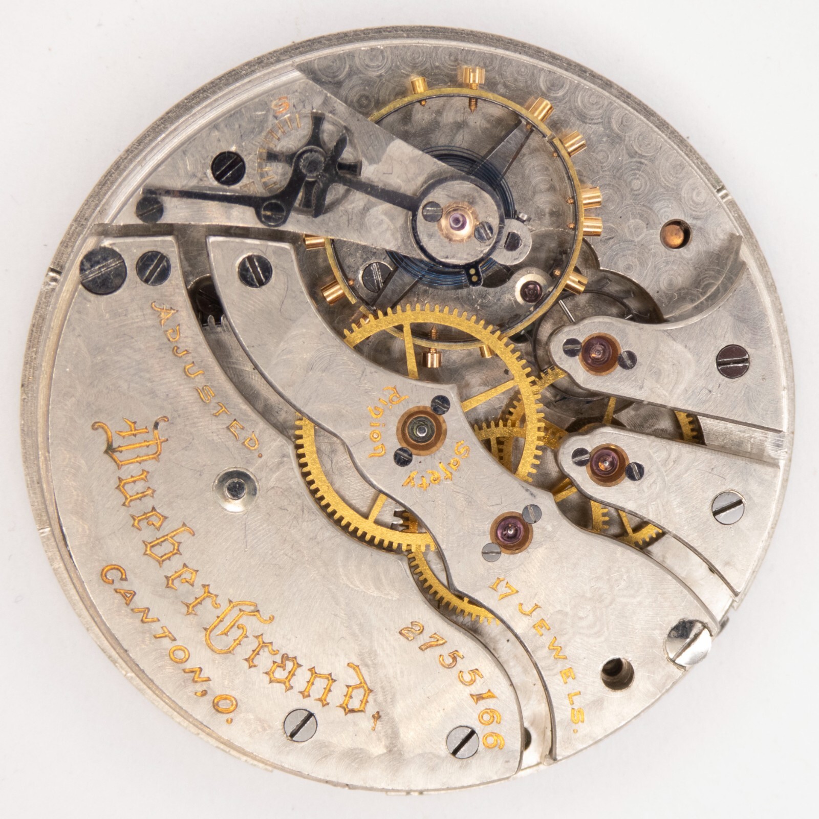 Hampden Dueber Grand Model 4 12-Size 17-Jewel Antique Pocket Watch Movement