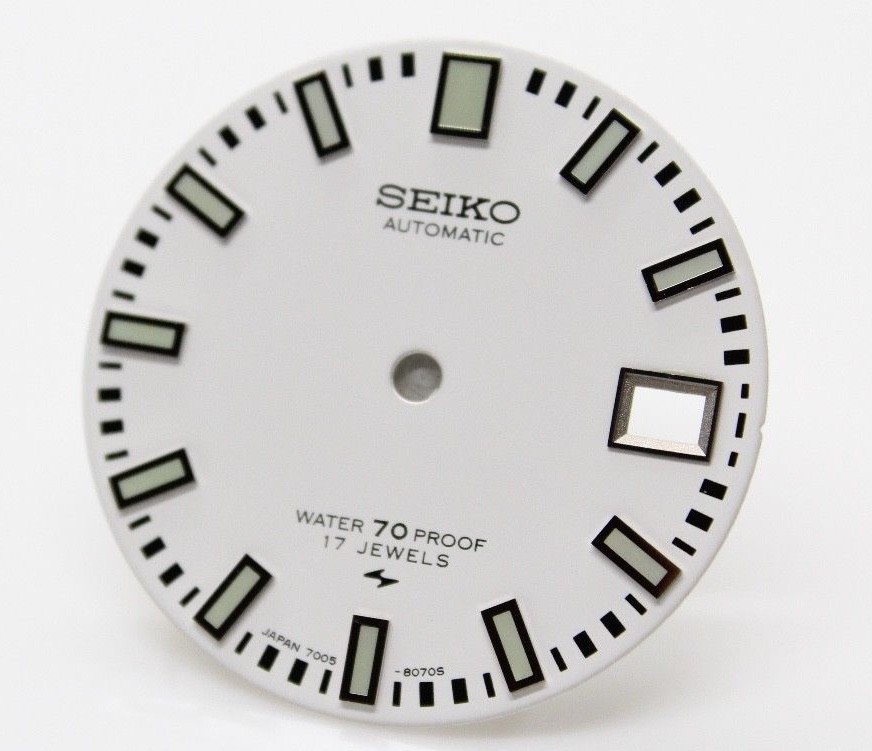 White Dial for Seiko diver 7005 8052 8050 Green Poor Man’s 62MAS Proof 17 Jewel