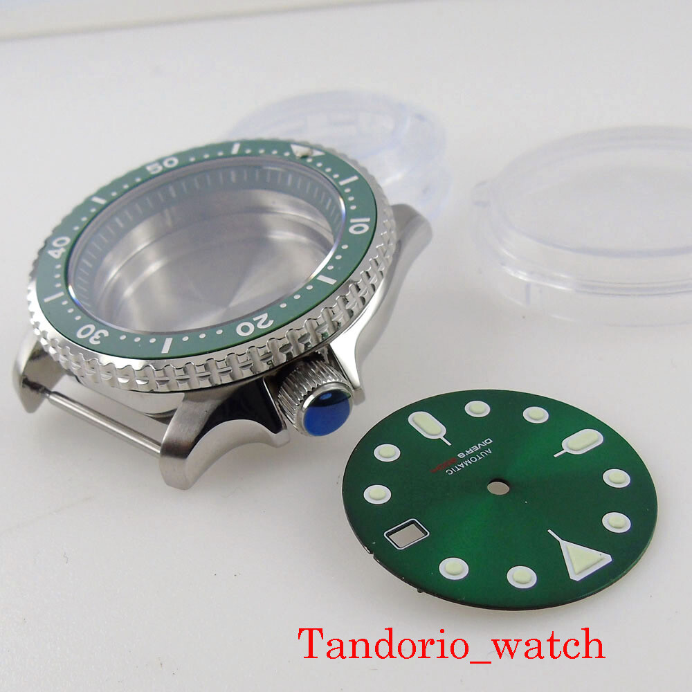 41mm 316L Watch Case For NH35A NH36A SKX007 Sapphire Glass Luminous Dial 20ATM